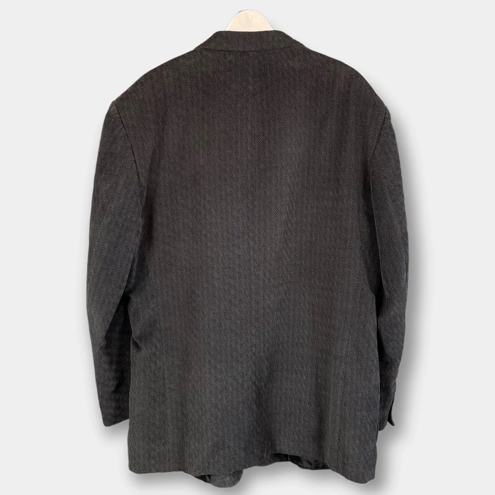 EUC Zagato Blazer Sports Coat Jacket Charcoal Black Size 46R